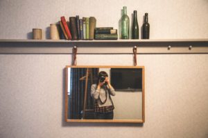 Looking in a mirror